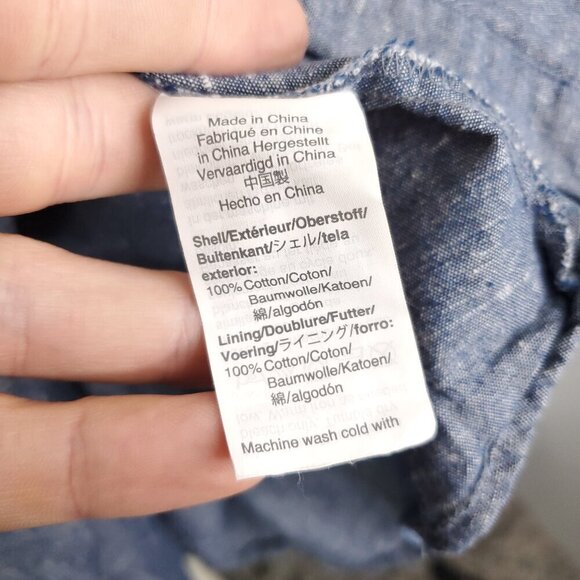 Madewell Dress Womens 0 Chambray Button Down Square Neck Midi Light Blue - Picture 5 of 10